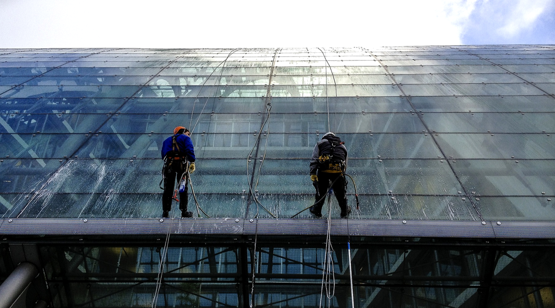 Professional window cleaners
